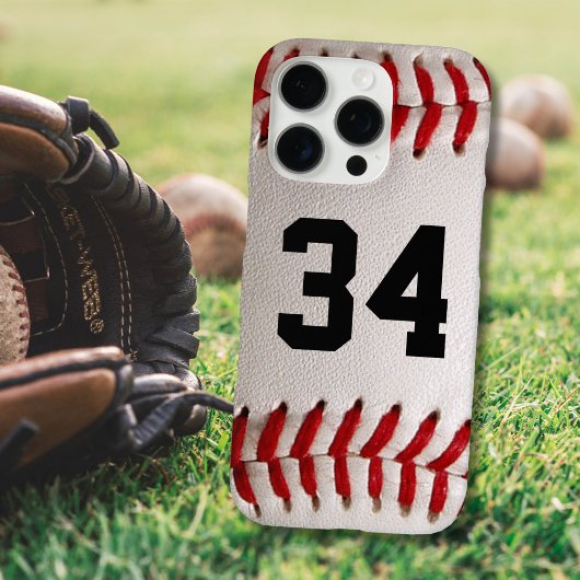 Coques Case-Mate iPhone Baseball avec numéro personnalisable