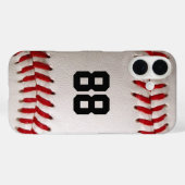 Coques Case-Mate iPhone Baseball avec numéro personnalisable (Verso (horizontal))