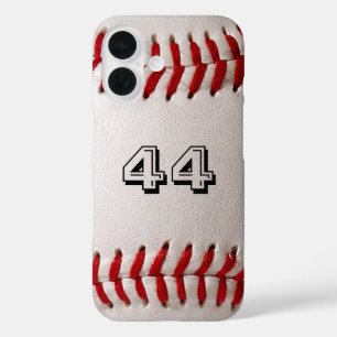 Coques iPhone 16 Baseball avec numéro personnalisable