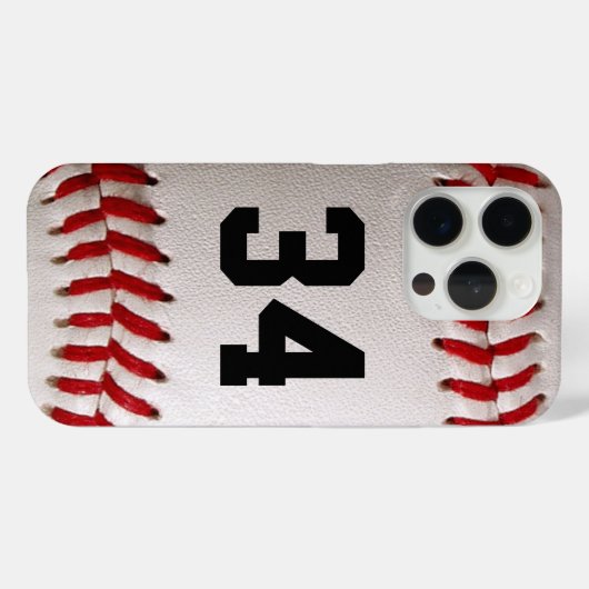 Coques Case-Mate iPhone Baseball avec numéro personnalisable (Verso (horizontal))