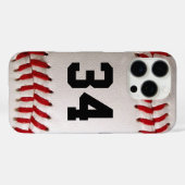 Coques Case-Mate iPhone Baseball avec numéro personnalisable (Verso (horizontal))