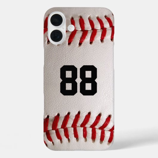 Coques Case-Mate iPhone Baseball avec numéro personnalisable (Verso)