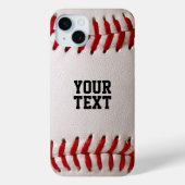 Coques Case-Mate iPhone Baseball avec texte personnalisable (Verso)