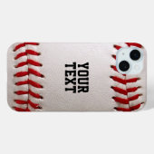 Coques Case-Mate iPhone Baseball avec texte personnalisable (Verso (horizontal))