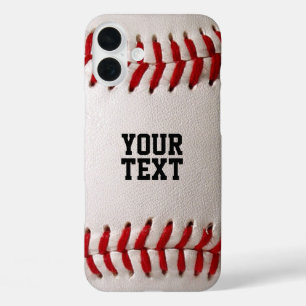 iPhone 16 Plus Case Baseball avec texte personnalisable