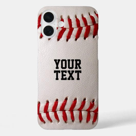 Coques Case-Mate iPhone Baseball avec texte personnalisable (Verso)