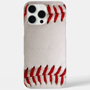 iPhone 16 Pro Max Case Baseball et Softball Couture Rouge