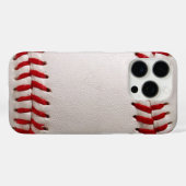 Coques Case-Mate iPhone Baseball et Softball Couture Rouge (Verso (horizontal))