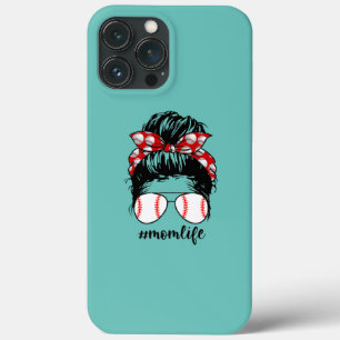 Case-Mate iPhone Case Baseball Maman Vie Messy Bun Momlife Drôle