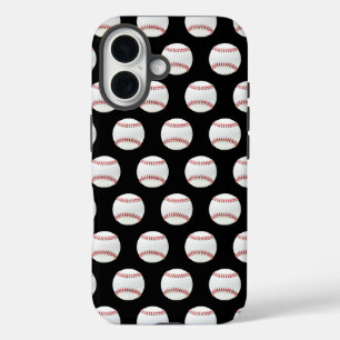 Coques iPhone 16 Baseball moderne tendance Motif sans couture