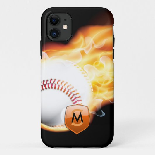 Coques Case-Mate iPhone Baseball monogramme (Dos)