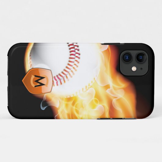 Coques Case-Mate iPhone Baseball monogramme (Dos (Horizontal))