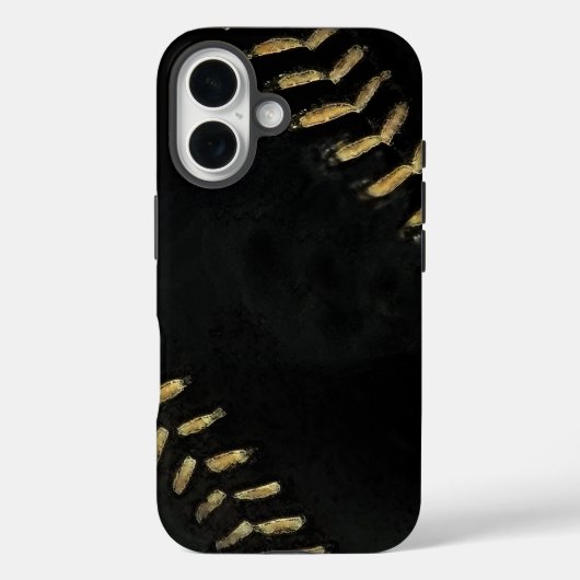 Coques Case-Mate iPhone baseball noir (Verso)