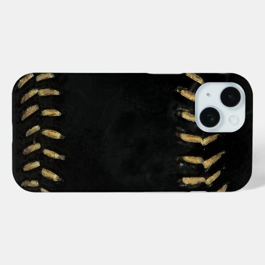 Coques Case-Mate iPhone baseball noir (Verso (horizontal))