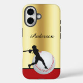 Coques Case-Mate iPhone Baseball personalize with name Elegant (Verso)