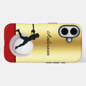 Coques Case-Mate iPhone Baseball personnalisé avec nom Élégant (Verso (horizontal))