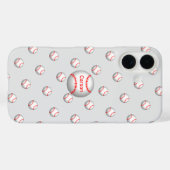 Coques Case-Mate iPhone Baseball personnalisé avec points rouges (Verso (horizontal))