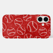 Coques Case-Mate iPhone Baseball Rouge Croché (Verso (horizontal))