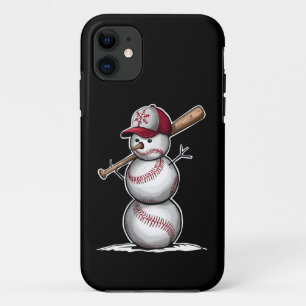Case-Mate iPhone Case Baseball Snowman Balls Neige Noël Noël Noël cadeau
