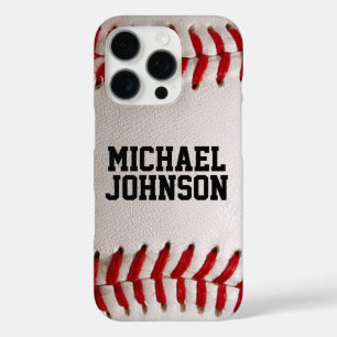 iPhone 16 Pro Case Baseball Softball Couture de Texte Personnalisé