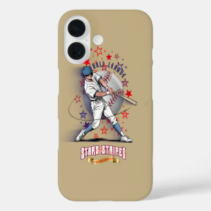 Coques iPhone 16 Baseball Stars & Stripes