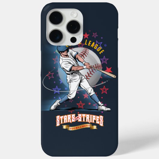 Coques Case-Mate iPhone Baseball Stars & Stripes (Mode sombre) | (Verso)