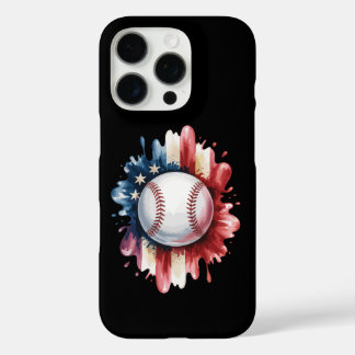 Coques iPhone 16 Pro Baseball USA Drapeau Américain Patriotique Sport V