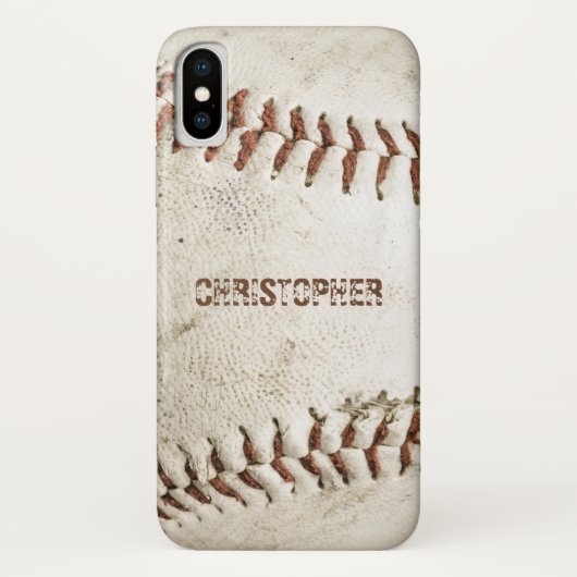 Coques Case-Mate iPhone Baseball vintage Personnalisé (Dos)