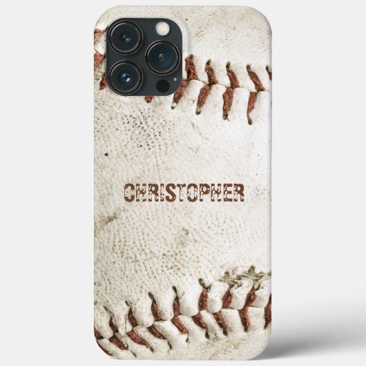 Coques Case-Mate iPhone Baseball vintage Personnalisé (Verso)