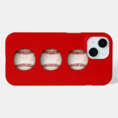 Coques Case-Mate iPhone Baseballs dans une rangée (Verso (horizontal))