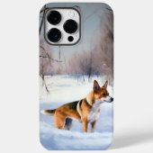 Coques Case-Mate iPhone Basenji Laisser neiger Noël (Verso)