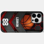 Coques Case-Mate iPhone Basket américain personnalisé Numéro et nom (Verso (horizontal))