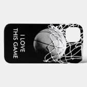 Coques Case-Mate iPhone Basket-ball Black & White Love (Verso (horizontal))