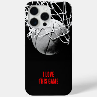 Coque iPhone 15 Pro Max Basket-ball Black & White Love