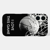 Coques Case-Mate iPhone Basket-ball Black & White Love (Verso (horizontal))