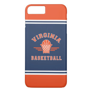Coque iPhone 8 Plus/7 Plus Basket-ball du logo de cavaliers de la Virginie