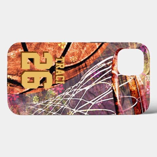 Coques Case-Mate iPhone Basket-ball féminin (Verso (horizontal))