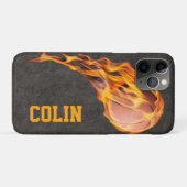 Coques Case-Mate iPhone Basket-ball Fiery personnalisé (Dos (Horizontal))
