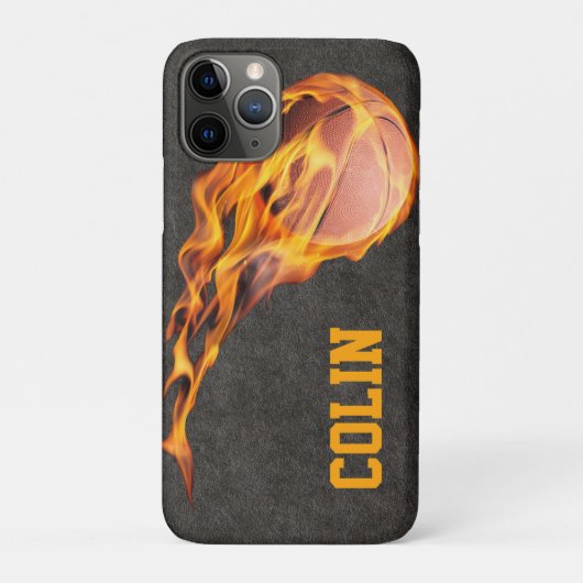Coques Case-Mate iPhone Basket-ball Fiery personnalisé (Dos)