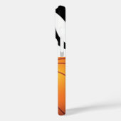 Coques Case-Mate iPhone Basket-ball flamboyant noir et blanc (Verso / Gauche)