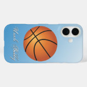 Coques Case-Mate iPhone Basket-ball Image 🏀 Monogramme Budget spécial (Verso (horizontal))