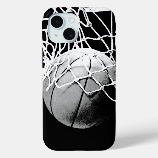Coques Case-Mate iPhone Basket-ball noir blanc (Verso)