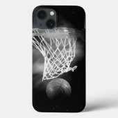 Coques Case-Mate iPhone Basket-ball noir et blanc (Verso)