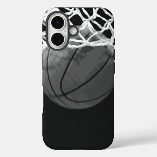 Coques Case-Mate iPhone Basket-ball noir et blanc (Verso)