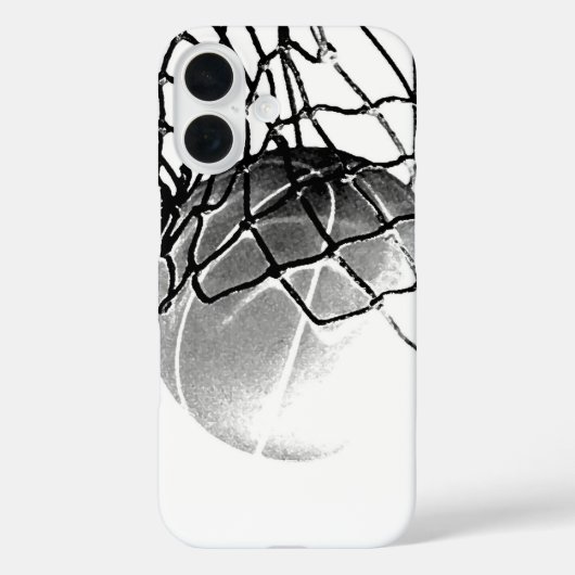 Coques Case-Mate iPhone Basket-ball noir et blanc (Verso)