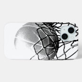 Coques Case-Mate iPhone Basket-ball noir et blanc (Verso (horizontal))