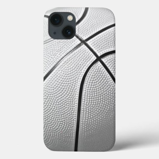 Coques Case-Mate iPhone Basket-ball noir et blanc (Verso)