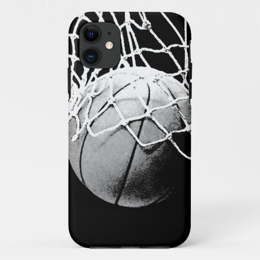 Coques Case-Mate iPhone Basket-ball noir et blanc (Dos)