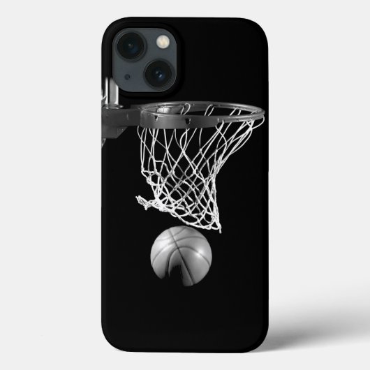 Coques Case-Mate iPhone Basket-ball noir et blanc (Verso)