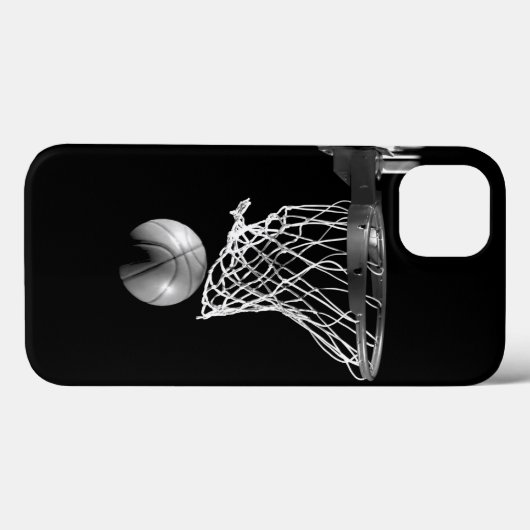 Coques Case-Mate iPhone Basket-ball noir et blanc (Verso (horizontal))